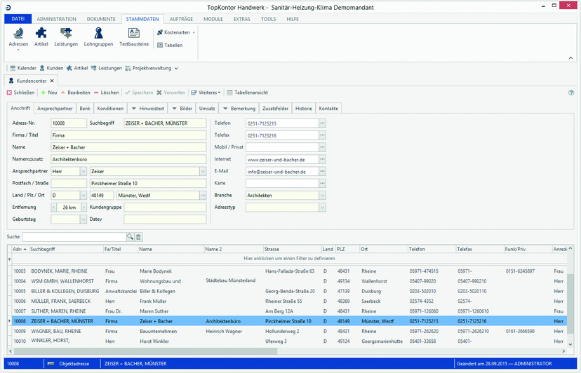 TopKontor - die Top Handwerkersoftware - http://www.Meistersoftware.net